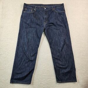 Levis 569 Loose Straight Jeans Mens 42x30 Dark Wash Indigo Cotton 00569-0127
